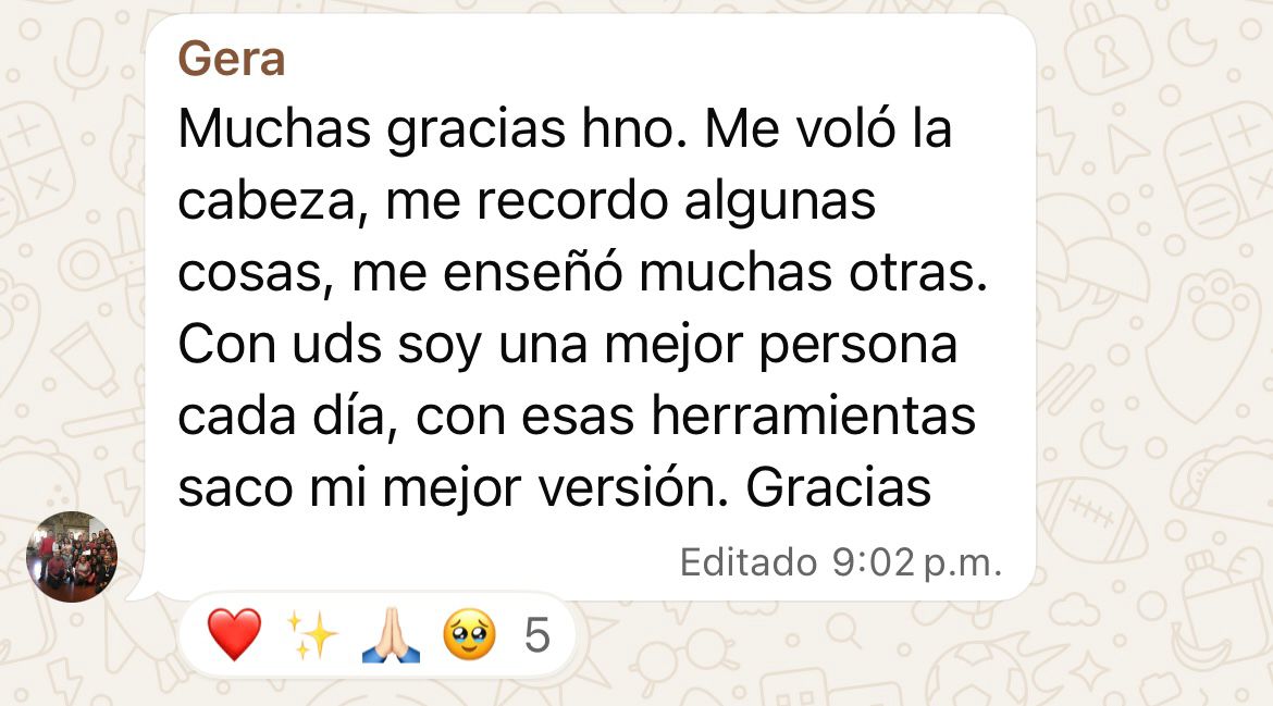 Testimonio WhatsApp real